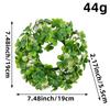 Small Artificial Leaf Wreath Shamrock Theme for St Patrick's Day - Mini Tabletop Decor Festive Home Celebration