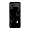 Phone Case For Samsung Galaxy Z Flip 3 4 5 Hard Folding PC Cartoon World map scenery direction For Samsung Z Flip 6 Cover