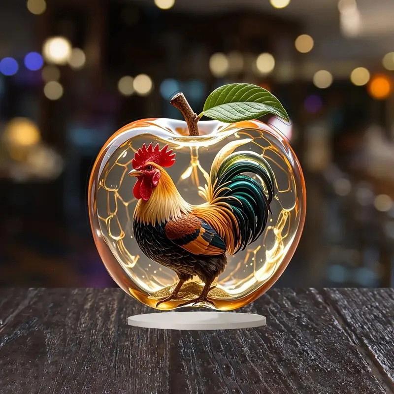 

1 шт. Акриловая декорация с пейзажным узором 2D Яблочные настольные украшения Полка Украшение для дома DIY аксессуары