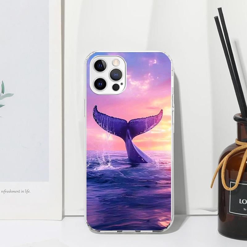 Humpback Whale Sea Giant Phone Case For Iphone 17 Air 16 15 Plus 16E 14 Pro Max 13 Mini 12 11 7 8 SE Fundas Soft Back Cover 17 A