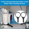 2 Pcs Water Filter Housing Wrench Works with 4" Filter Housing Compatible with W-ATTS WR-100 Water Filter Housing Wrench Fits for Water Pur