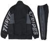 Adidas M WORDING Großes Logo Web-Windjacke x Lange Hose Ober- und Unterteil Set M JIJ65 x JIJ75 Schwarz (167-173 cm)