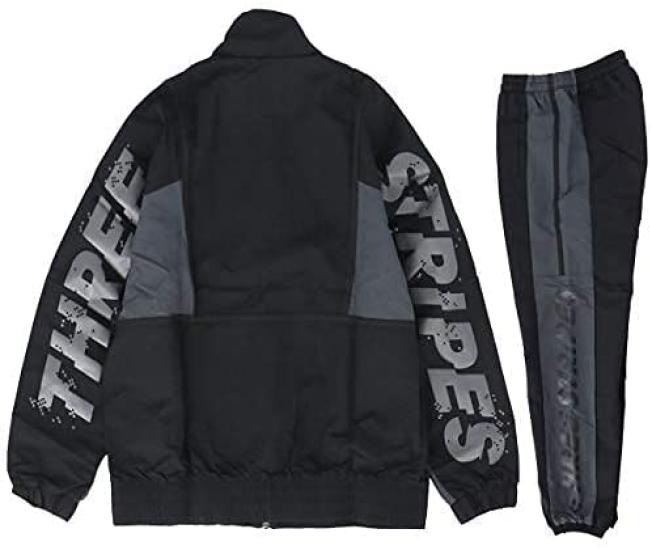 Adidas M WORDING Bunda do větru tkaná s velkým logem x Dlouhé kalhoty Horní a spodní sada M JIJ65 x JIJ75 Černá (167-173 cm)