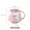 JUSTINLAU Ceramic Mug Valentine's Day Gifts Breakfast Coffee Milk Oat Cup Creative Couple Cup with Handle Home/Office Water Cups
