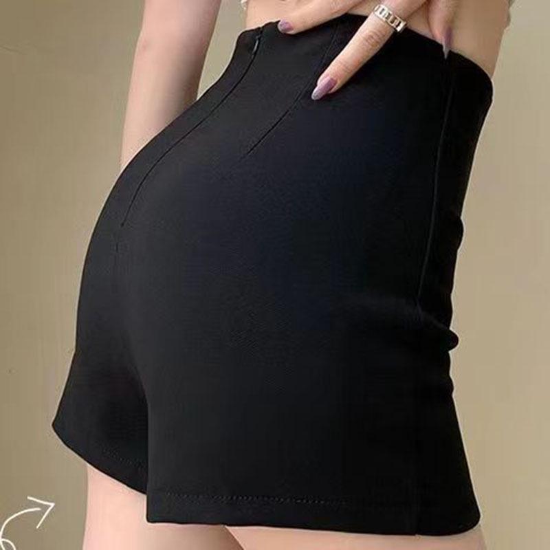 

2023 Women s Woolen Anti-Exposure Black Shorts - Autumn/Winter Style with Sweatshirt Matching XL