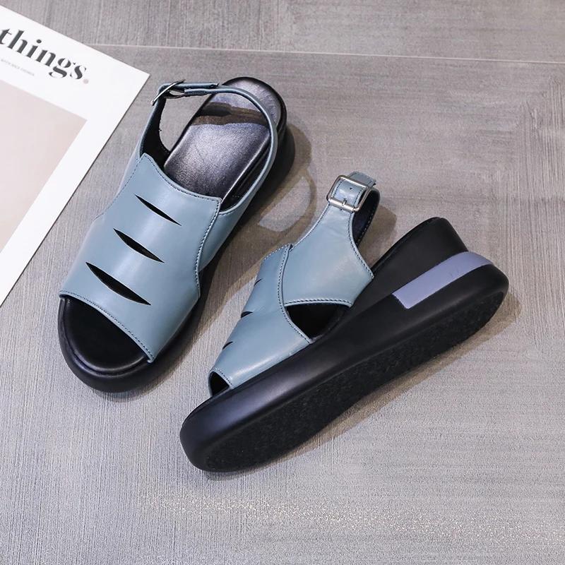 Summer Wedge Platform Sandals 2025 Fashion Retro Romen Beach Shoes Ladies Casual Peep Toe Soft Comfortable Sandalias De Mujer