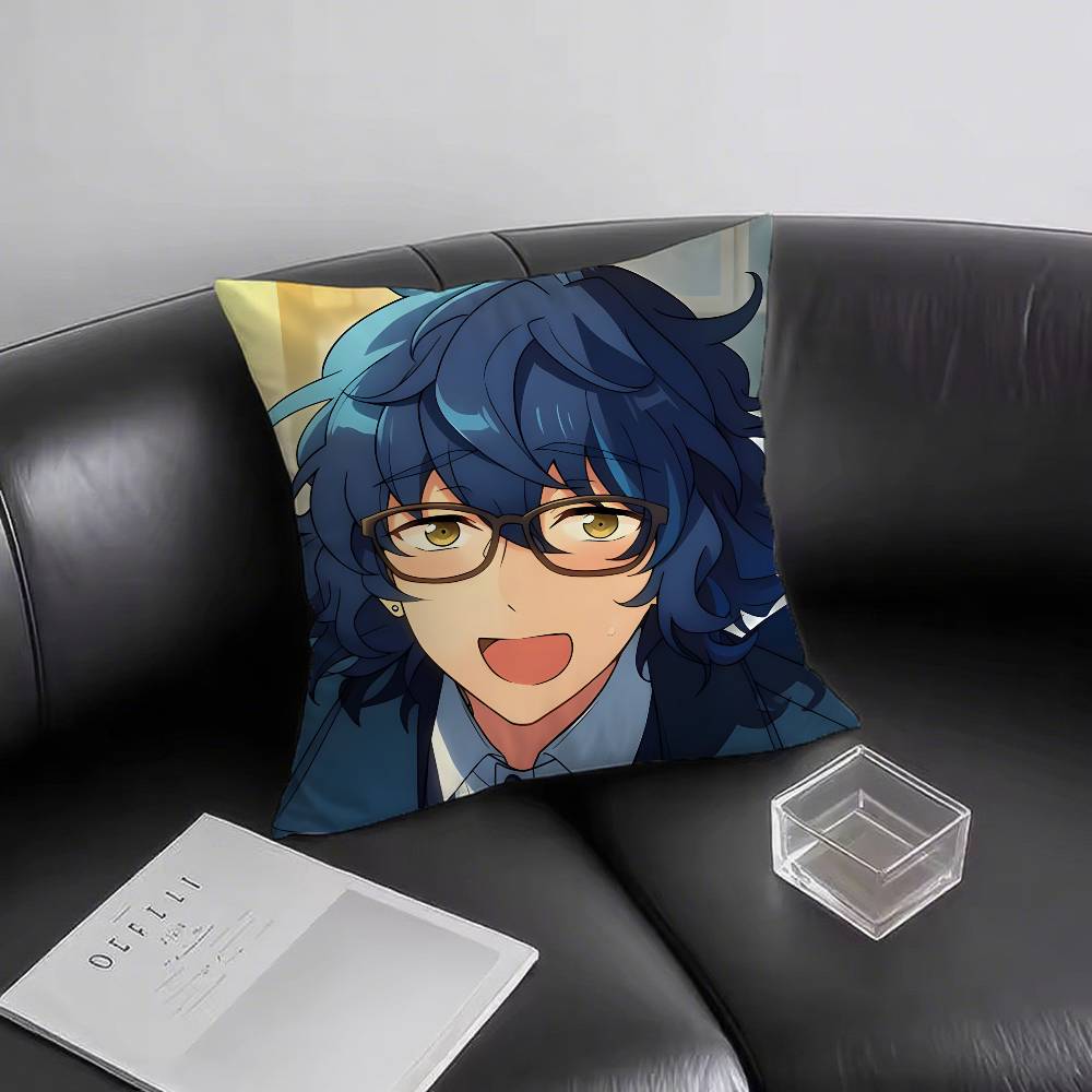 1pc Tsumugi Aoba Pillow Case Fashion Square Pillowcase Bedroom Sofa Room Ins Decoration Leisure