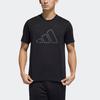 Adidas Techgfx Logo Print Training Short Sleeve T-Shirt Men Tops Black GP0983