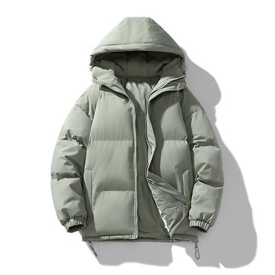 Hooded Men's Clothing Winter Jacket Men's Hooded Bread Clothing Couples Thickened Cotton-padded Loose Casual Cotton-padded Jacket Warm Coat