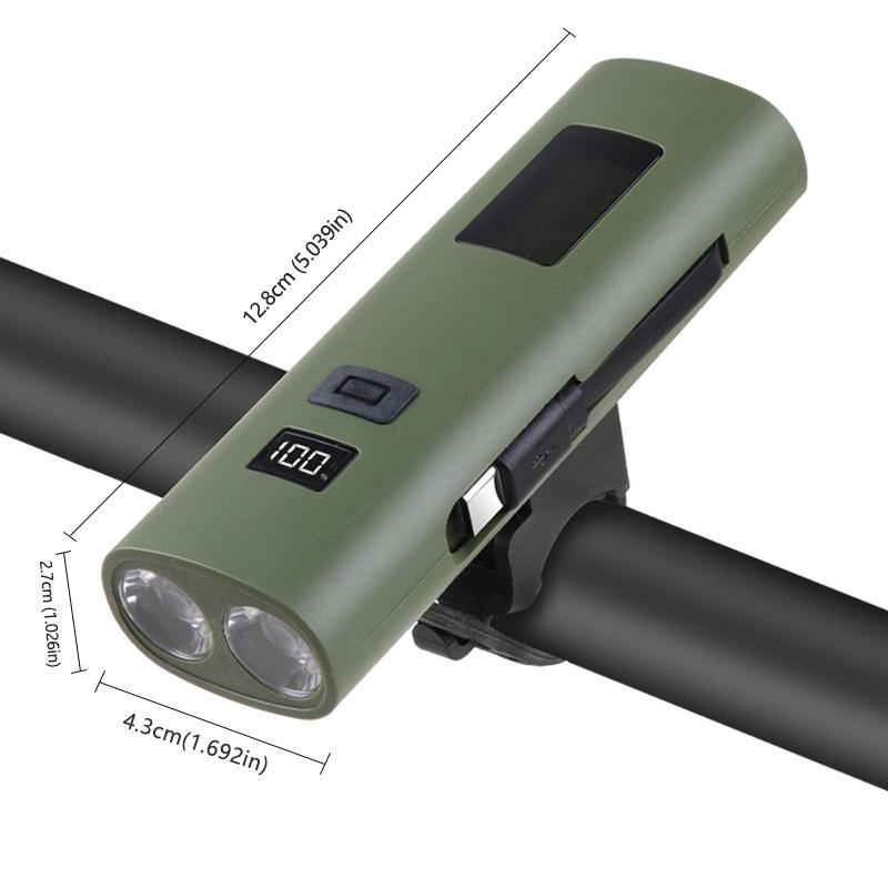 

Велосипедный фонарь Power Bank 5000LM Type-C зарядка передняя фара велосипедная фара MTB шоссейный велоспорт вспышка подсветка зелёный