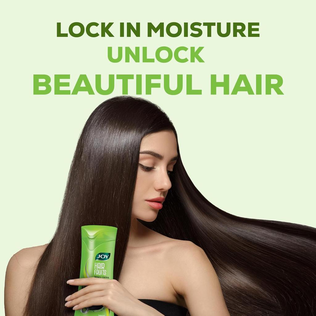 Joy Hair Fruits Hair Dryness Control Lemon & Olive Conditioning Shampoo Lemon & Olives  340 ml, Moisturizing Hair Care