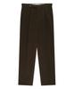 BELLIEF Essential Gaberdine Heavy Double-Pleated Relaxed Chino (Brown)