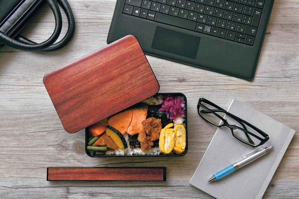 Tatsumiya GRAIN Lunch 30449 Single-Tier Box, Rosewood, 800g,