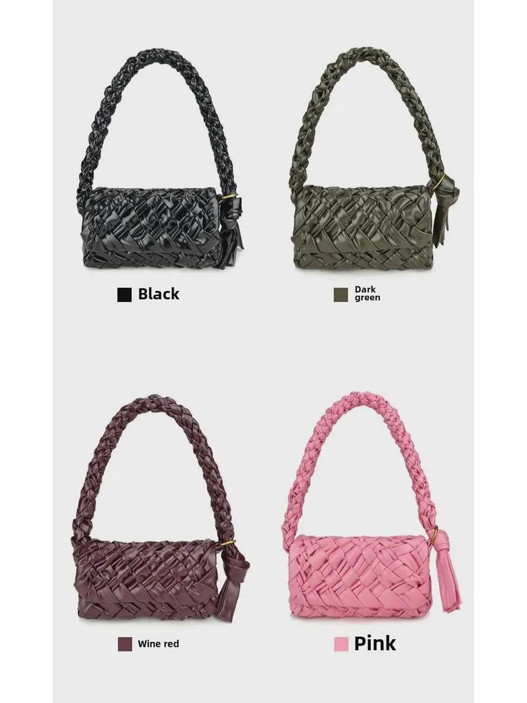 2024 French Waxed Leather Tassel Crossbody Bag - Autumn/Winter Collection