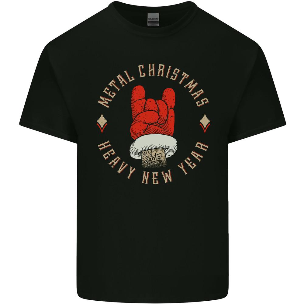 Metal Christmas Heavy Rock Music Guitar Mens Light Cotton T-Shirt Unisex T-Shirt S