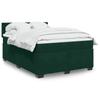 Vidaxl Continentaal Bed Met Matras, Groen, Fluweel, 140X190 Cm