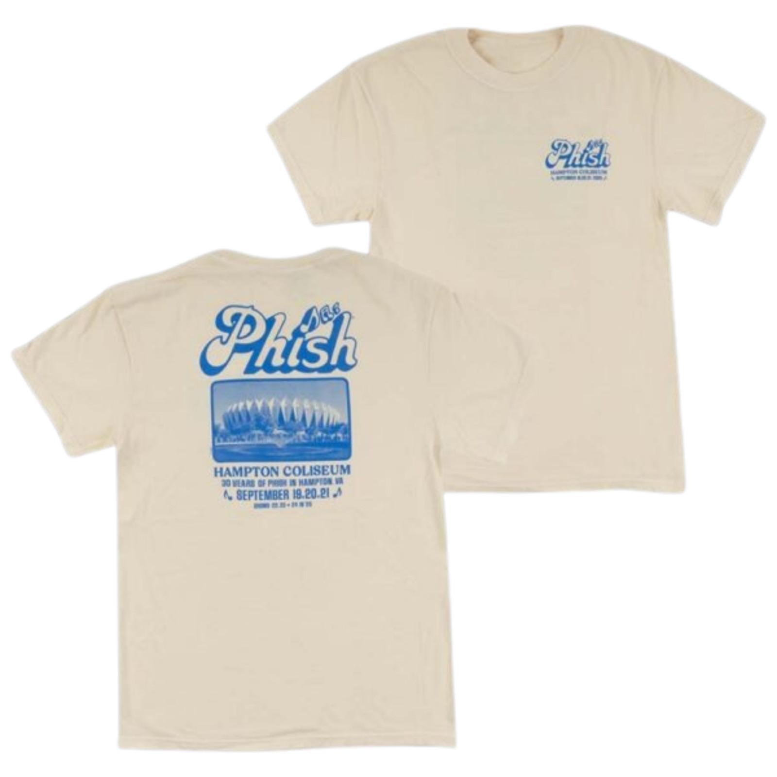 Phish Hampton VA Sep 20-21 2026 30 Years Coliseum Two Sided Tour Tee S