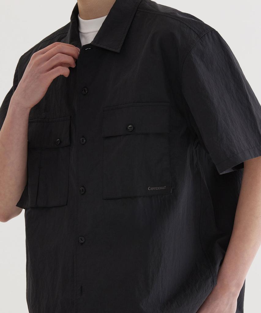 COVERNAT Nylon Fatigue Half Shirt Black