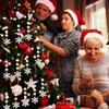 30Pcs Christmas Crystal Snowflaks Clear Hanging Ornaments Winter Decorations,Xmas Tree Chandelier New Year Party Decor Supplies