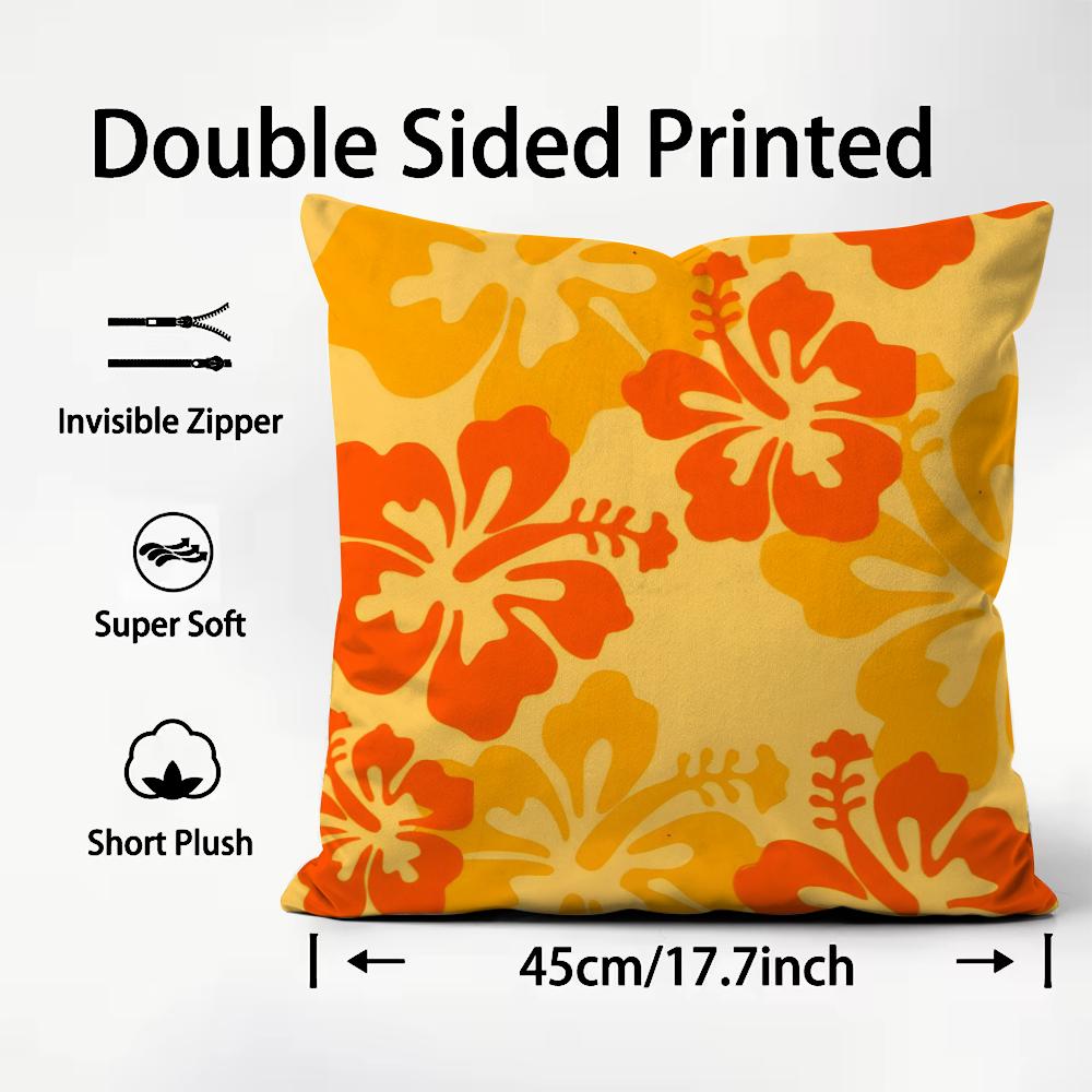 Retro Floral INS Cushion Cover Plush Fabric Soft DoubleSided Printed Sofa Warm Winter Home Child Gift Pillow Case