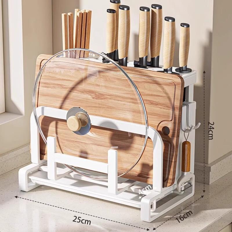 Wandmontiertes Aufbewahrungsregal für Küchenmesser und -utensilien