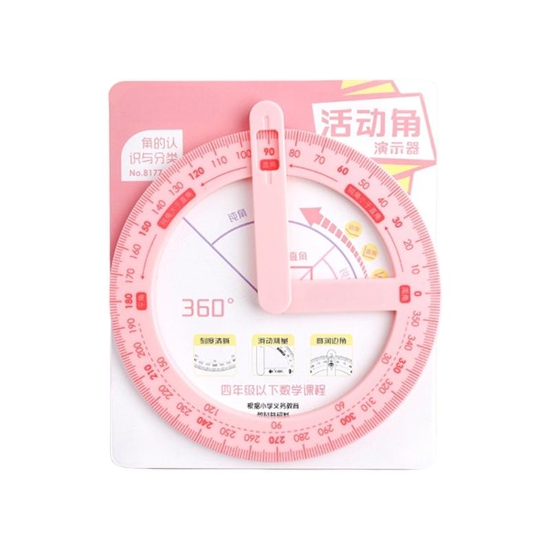 Adjustable Angle Measuring Tool Plastic Texture Suitable for Precise Math Drawing Classroom Safe Educational Supply