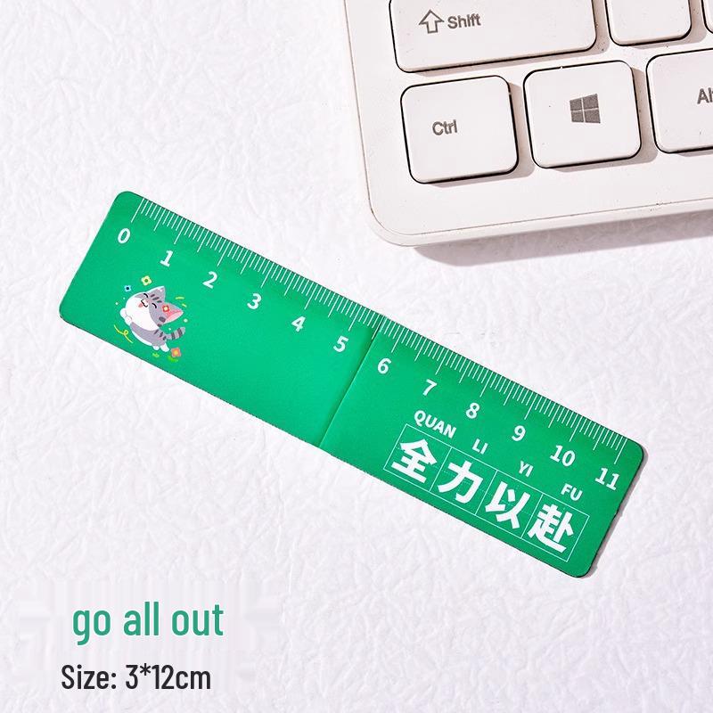 Creative Cartoon Magnetic Bookmark & Ruler - Cute and Inspirational Folding Page Clip