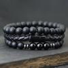 Noter 3 tk Meeste Käevõru Komplekt 8 mm Looduslik Oonüks Tiigrisilma Kivi Käevõru Homme Magnetiline Pannal Nahast Käevõru Pulsera Hombre Kingitus