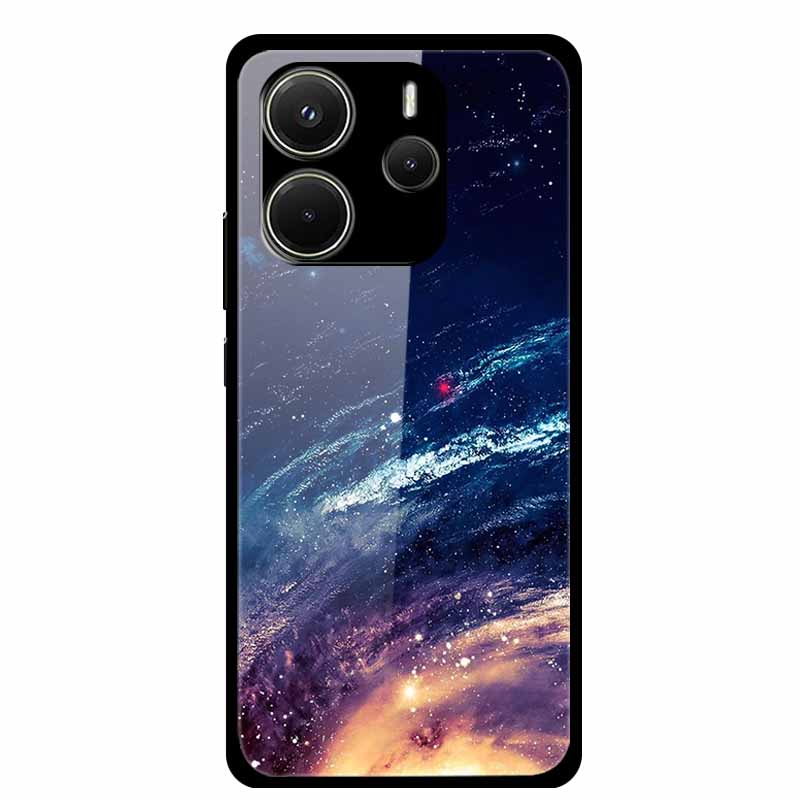 Case For Redmi Note 14 4G Case Note14 Coque Tempered Glass Hard Back Cover For Xiaomi Redmi Note 14 5G Phone Case Soft Bumper