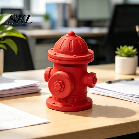 Hydrant Shape Toy 3D Printed Fidget Clicker, Mini Fake Finger Stress Relief Desk Push Toy, Gift for Kids Teens Adults Clicker