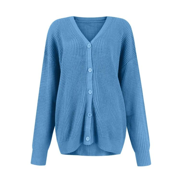 Oversized Women Knit Cardigan Sweater Long Sleeve Button Down