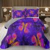 Butterfly Bedspread Twin/Queen/King Watercolor Botanical Floral Coverlet Fantasy Style Bedding Set Reversible Quilted Bedspreads