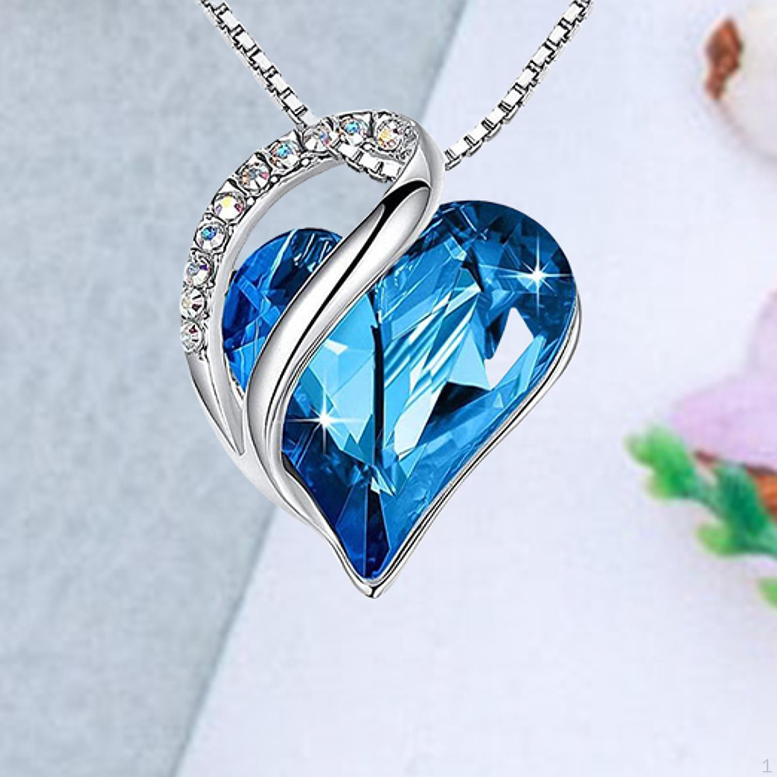 

Ожерелье с подвеской в виде сердца для жены на годовщину дня рождения синий