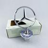 For Mercedes Benz 1pcs 44mm Metal Chrome Black Car Front Hood Emblem Bonnet Logo C E S Class W204 W212 W220 W210 W221 Accessorie BI1