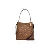 COACH Town Canvas With Leather Water Buckets Crossbody Bag Shoulder Bag Handbag Medium Women's Coffee C6923-IME7V