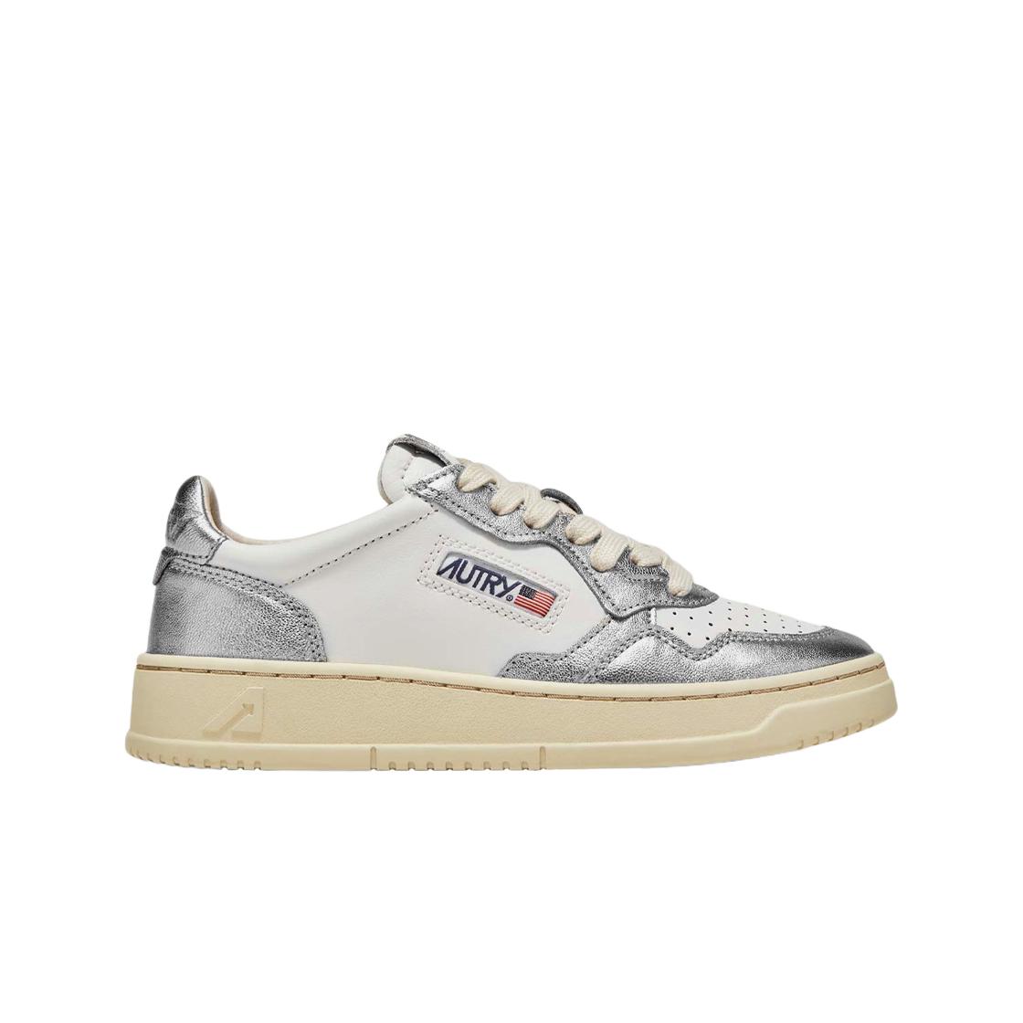 

(w) Autry Medalist Low Leather Sneakers White Silver EU 37W