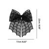 Halloween Bat Bow Hair Clip Girl Cosplay Horror Hair Accessory Bat Embroidered Veil Accessories Festival Party DressUp for Women