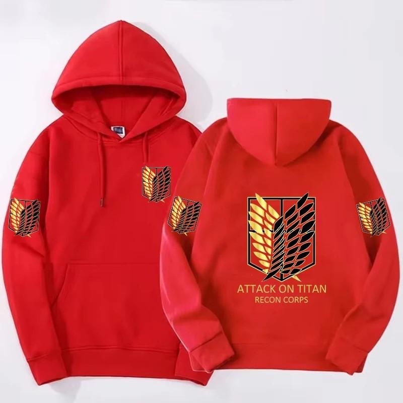 2025 Cross border E-commerce European and American Fashion Men's Printed Home Clothes Attack on Titan Hoodie Casual Shirt