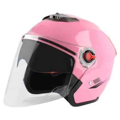 Open Face Motorcycle Helmet All Year Use Motorcycle Open Face Helmet with Sun Visor Comfortable Half Helmet for Adult Men Women