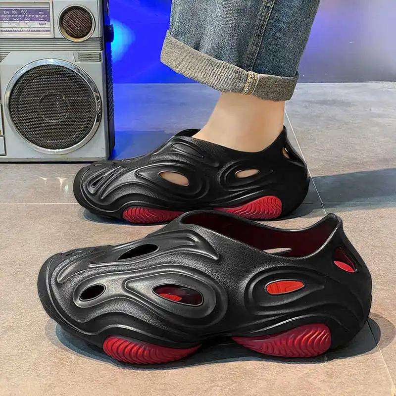 Fashion In The Forest Rubber Sole Resort Sandals Slippers Men's Shoes Large Sizes 50 Flip Flops For Shower Sneakers Sport Raning