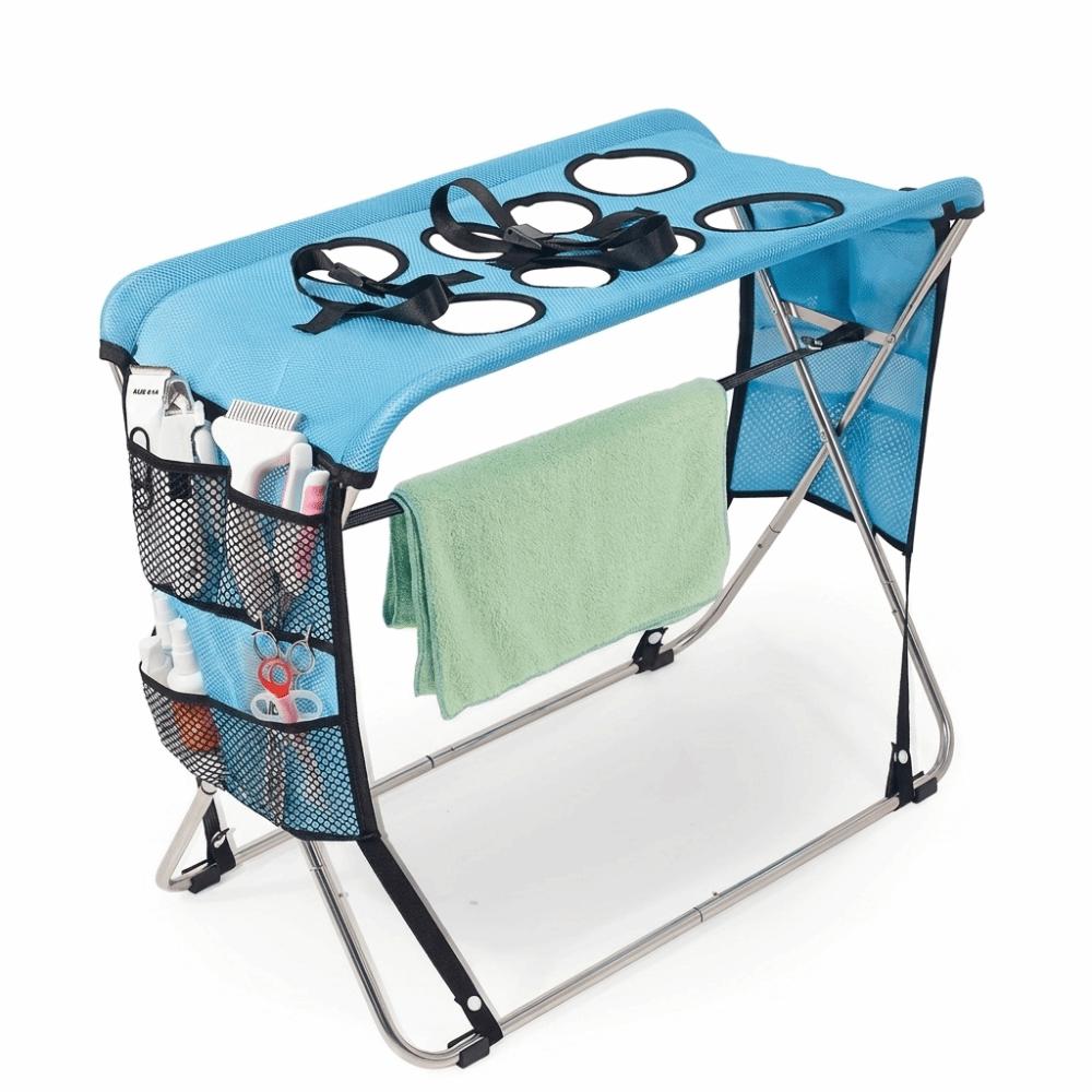 Anti-Scratch Pet Bathing Rack Quick Dry Mesh Dog Grooming Table Nail Trimming