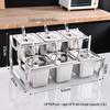 Stainless Steel Telescopic Condiment Rack with Containers