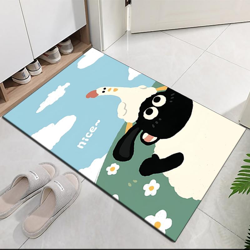 Shaun the Sheep Printed Carpetrugfor Office Chair Living Room Bedroom Kitchen Room Decor Gifts