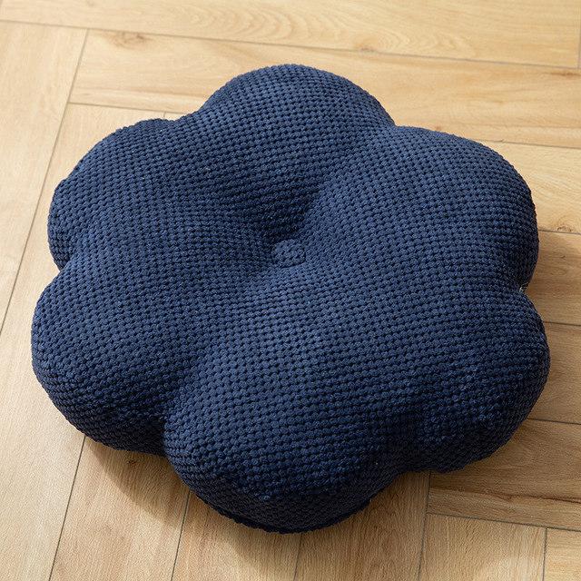 Modern Flower Cushion Floor Pillow Thick Back Cushion Tatami Meditation Seating Pouf For Living Room Yoga Bedroom Sofa Bench