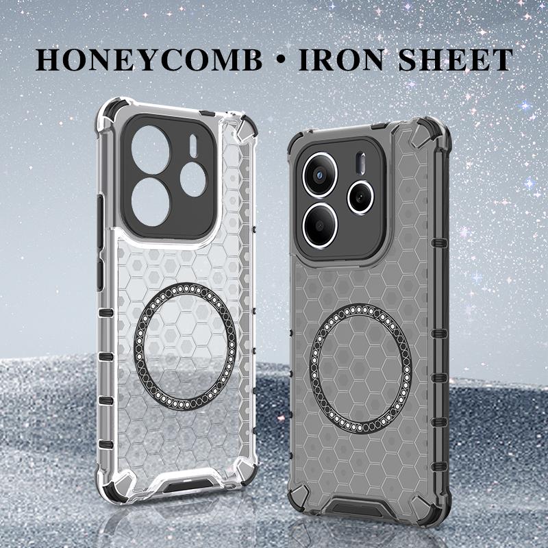 Magnetic for Magsafe Full Cover for Redmi Note 14 Pro Plus Note14Pro 13Pro+ POCO X7 5G Shockproof Transparent Protection Silicone TPU Case