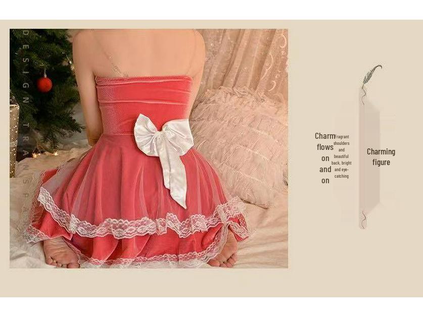 Festive Bunny Girl Cosplay: Red Christmas & New Year Costume