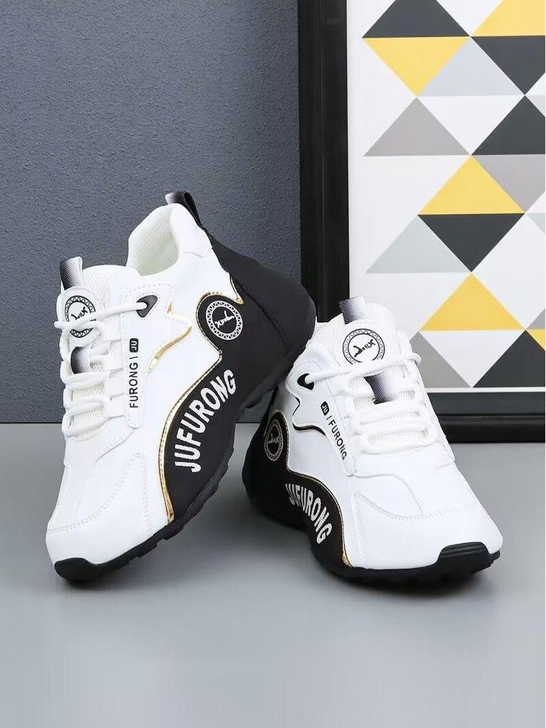 Unisex 2024 Spring Sports Shoes: Trendy White Sneakers for Couples, Popular Dad Sneakers