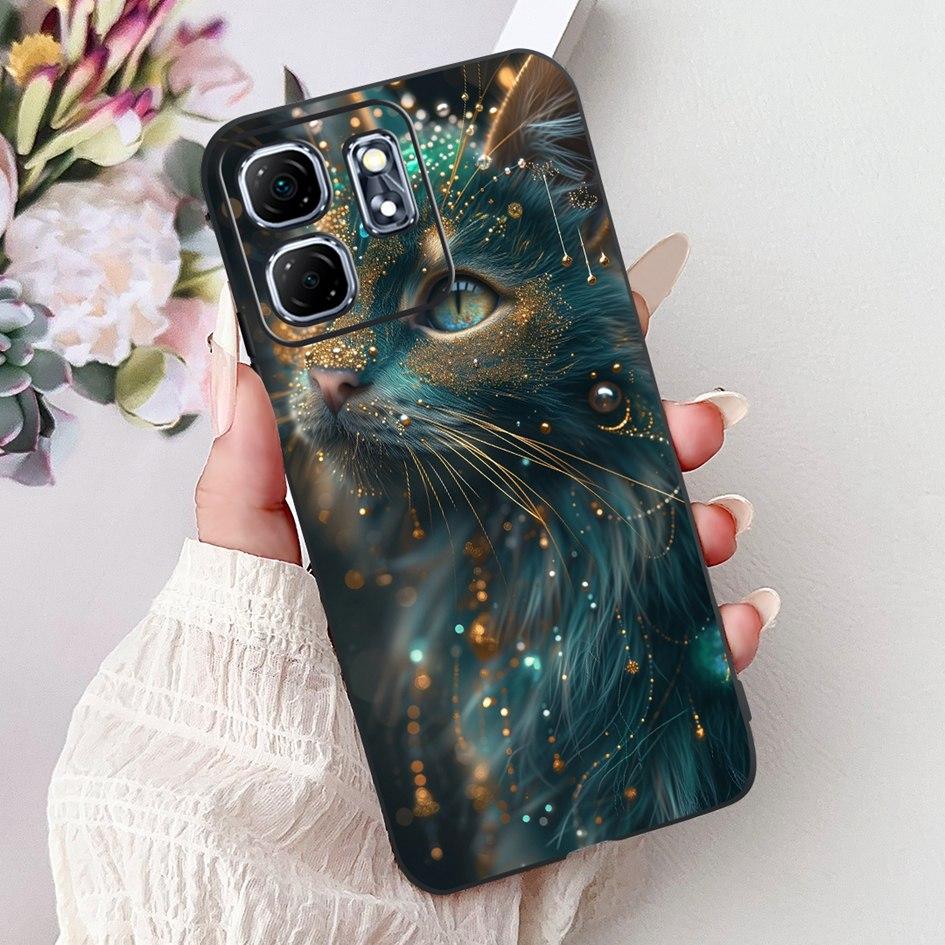 For Infinix Hot 50i Case X6531 New Fashion Flower Love Heart Pattern Soft Silicone Cover For Infinix Smart 9 Smart9 X6532 Bumper