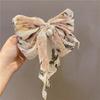 New Red Bowknot Hairpin Fashion Women Hair Clip Fabric Korean Style Long Ribbon Butterfly Hairpin Hair Accessories