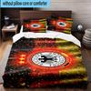 3pcs Germany Football Emblem Printed Bedding Set Duvet Cover Closure Includes 1 Duvet Cover & 2 Pillowcases Bedding Sets Home Decor Gifts